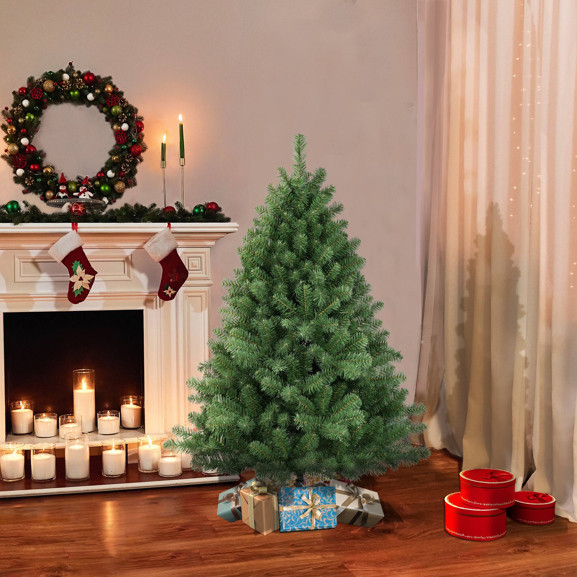 6 Pack: 4.5ft. Unlit Vermont Spruce Artificial Christmas Tree